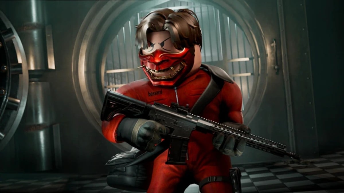 A Roblox character with a gun.