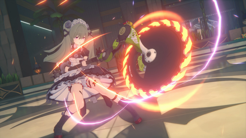 Zenless Zone Zero character with a buzzsaw